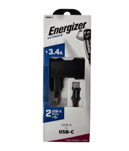 Energizer lader met USB-A to USB-C kabel - 1m