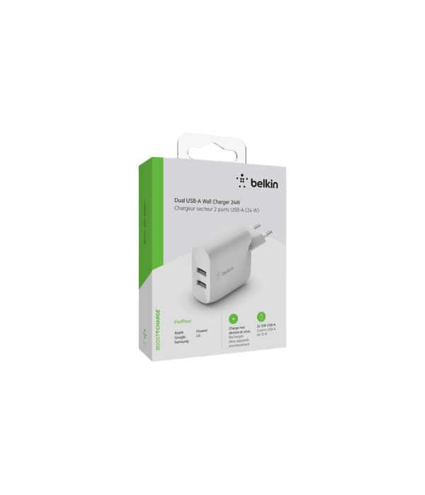 Belkin Dual USB-A Wall Charger 24W